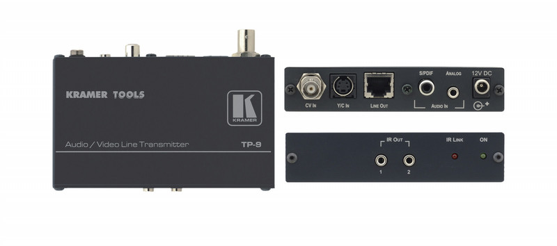 Kramer Electronics TP-9 AV transmitter Schwarz Audio-/Video-Leistungsverstärker