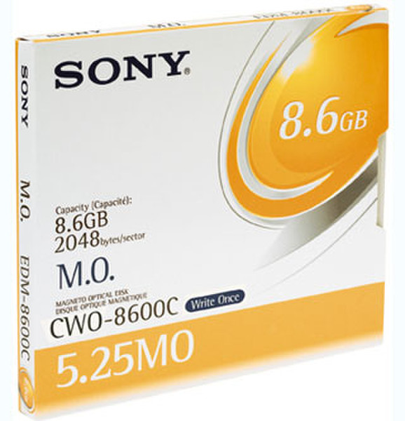 Sony CWO8600 5.25” Magneto-Optical Disc of 8,627MB. 14X