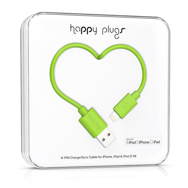 Happy Plugs 2m, Lightning - USB