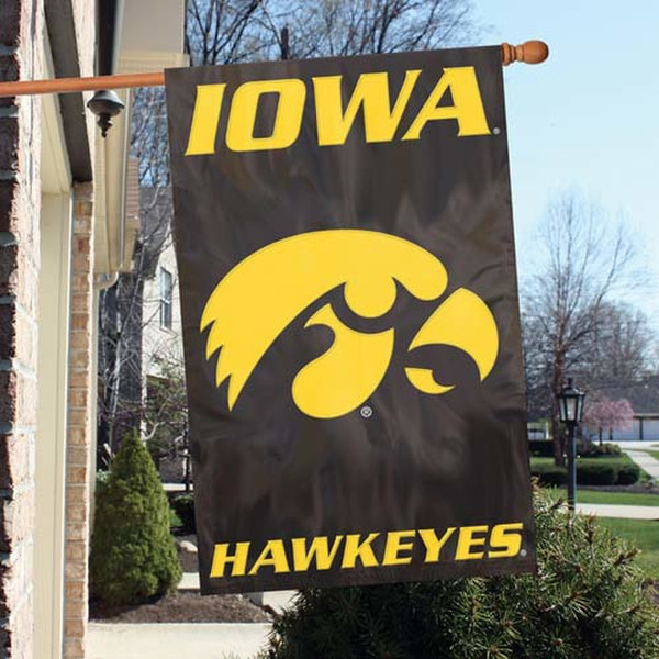 The Party Animal Iowa Hawkeyes Appliqué Banner Flag Iowa Hawkeyes Флаг