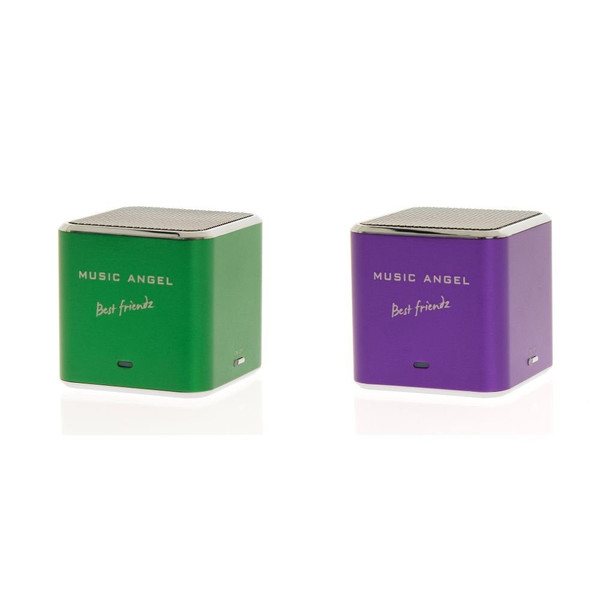 Music Angel Best Friendz Stereo 6W Cube Green,Purple