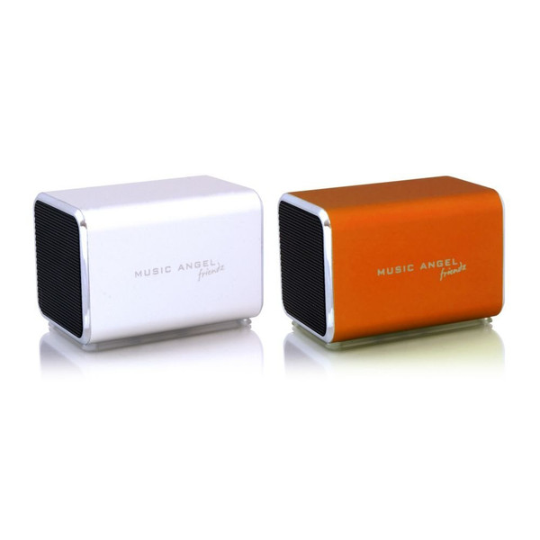 Music Angel FT104585 Stereo 6W Cube Orange,Silver