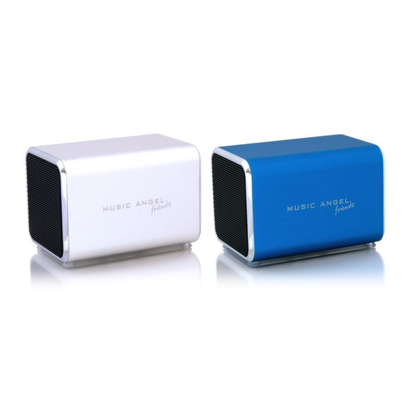 Music Angel FT104583 Stereo 6W Cube Blue,Silver