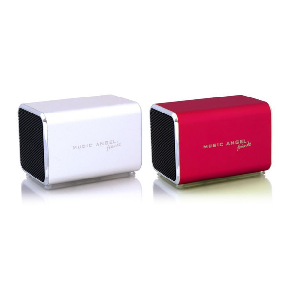 Music Angel FT104586 Stereo 6W Cube Red,Silver