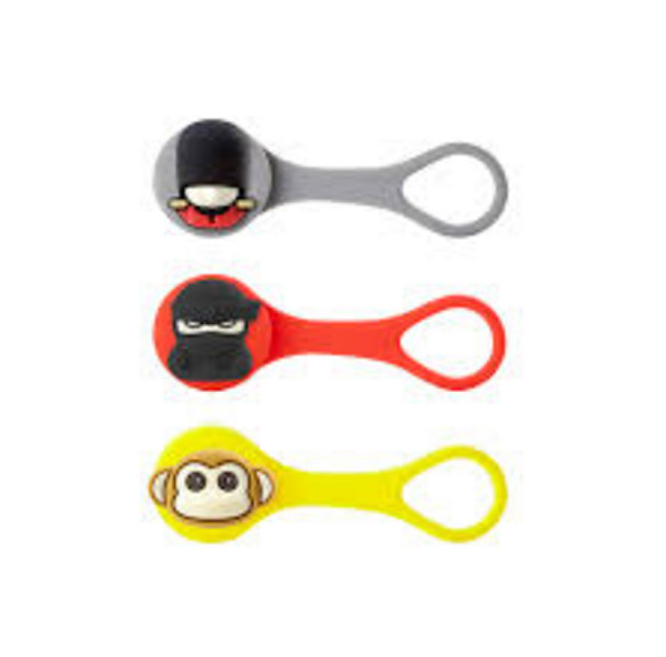 Bone Collection LF13028-D Silicone Grey,Red,Yellow 3pc(s) cable tie