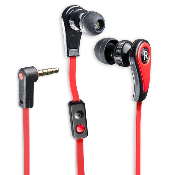 Connectland CL-AUD63028 Binaural In-ear Black,Red mobile headset