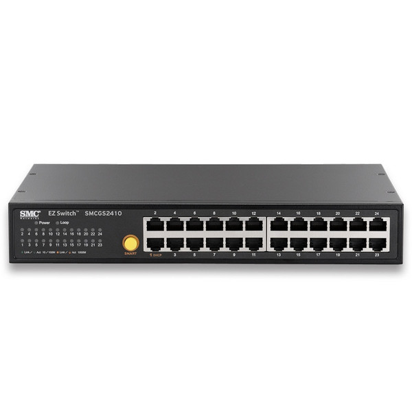 SMC SMCGS2410 Gigabit Ethernet (10/100/1000) Черный сетевой коммутатор