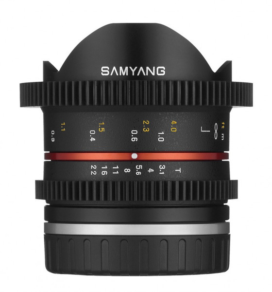 Samyang 8mm T3.1 UMC Fish-eye CS II, Canon EF-M SLR Wide fish-eye lens Schwarz