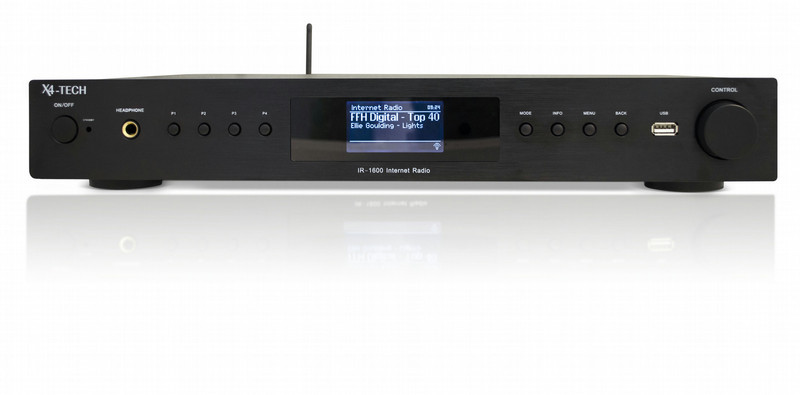 X4-TECH IR-1600 Internet Цифровой Черный радиоприемник