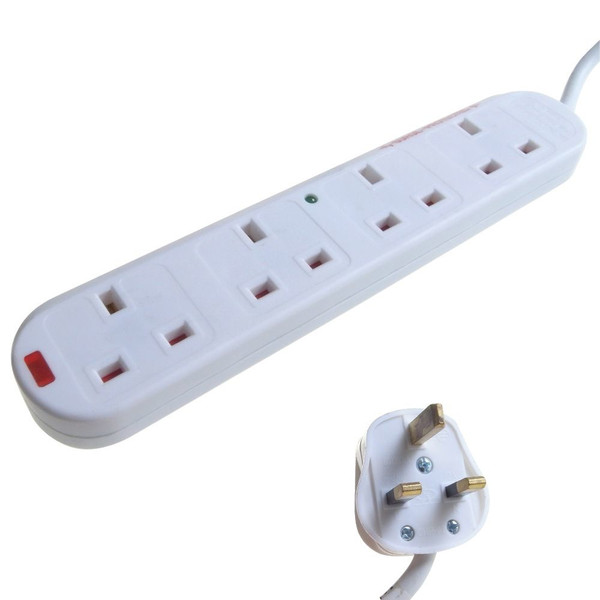 Group Gear 27-4050S 4AC outlet(s) 250V 5m White surge protector