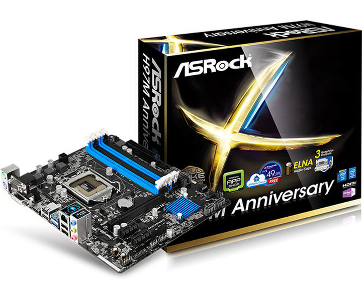 Asrock H97M Anniversary Intel H97 Socket H3 (LGA 1150) Micro ATX motherboard