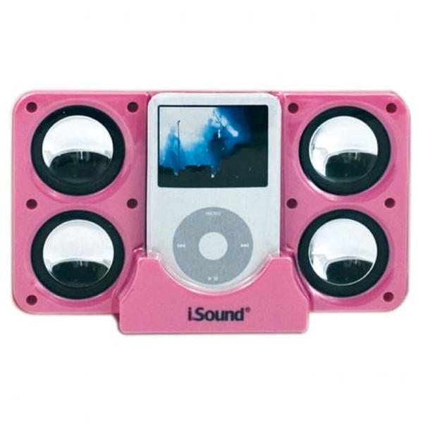 dreamGEAR i.Sound 4X Foldable Portable Speaker Pink docking speaker