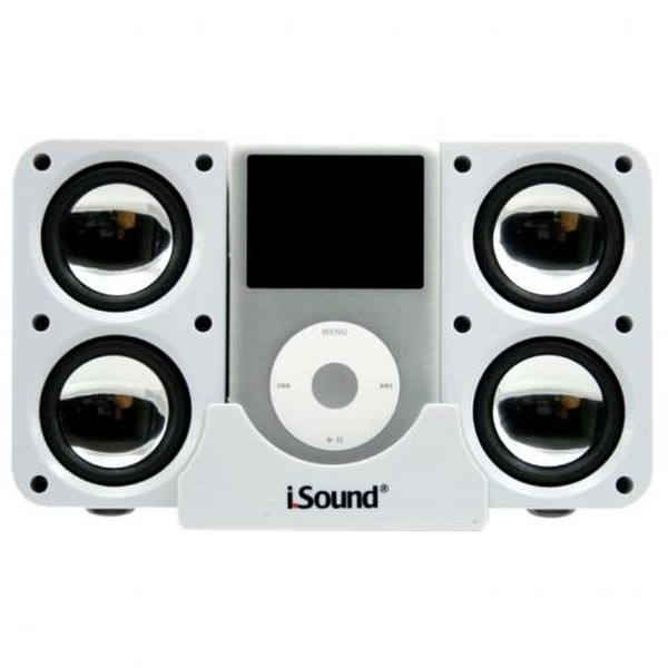 dreamGEAR i.Sound 4X Foldable Portable Speaker White docking speaker