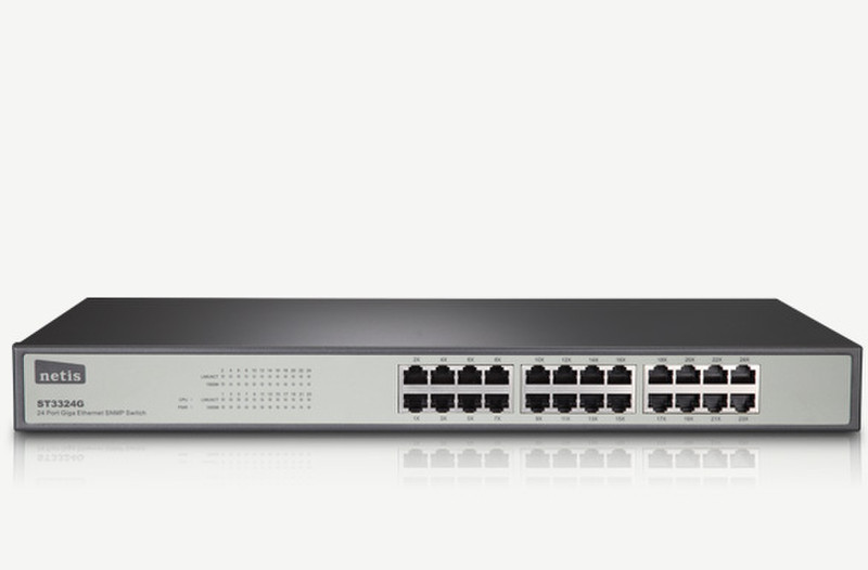 Netis System ST3324G gemanaged L2 Gigabit Ethernet (10/100/1000) Schwarz, Grau Netzwerk-Switch