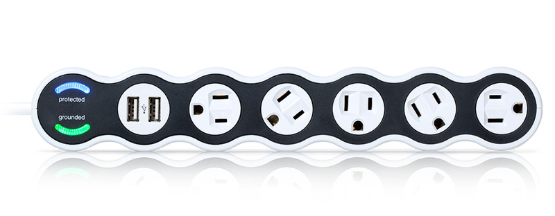 360 Electrical Powercurve+ 5AC outlet(s) 120V 0.1016m Black,White surge protector
