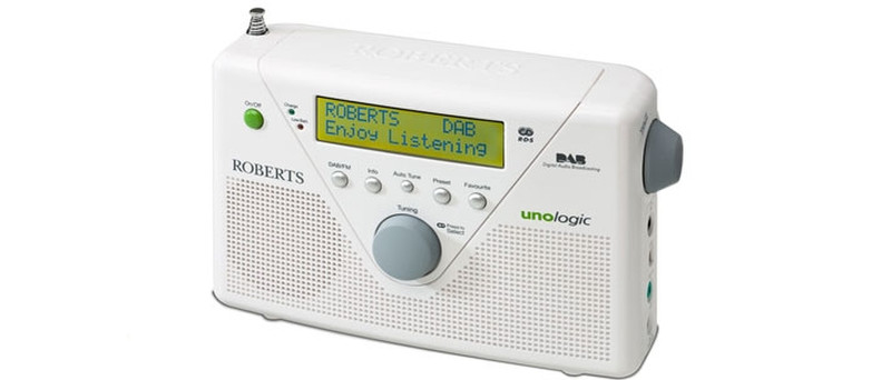Roberts Radio Unologic Portable Analog & digital White