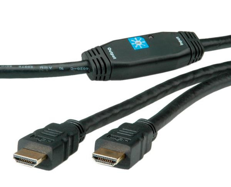 ROLINE HDMI High Speed Kabel ST-ST, mit Repeater 30m