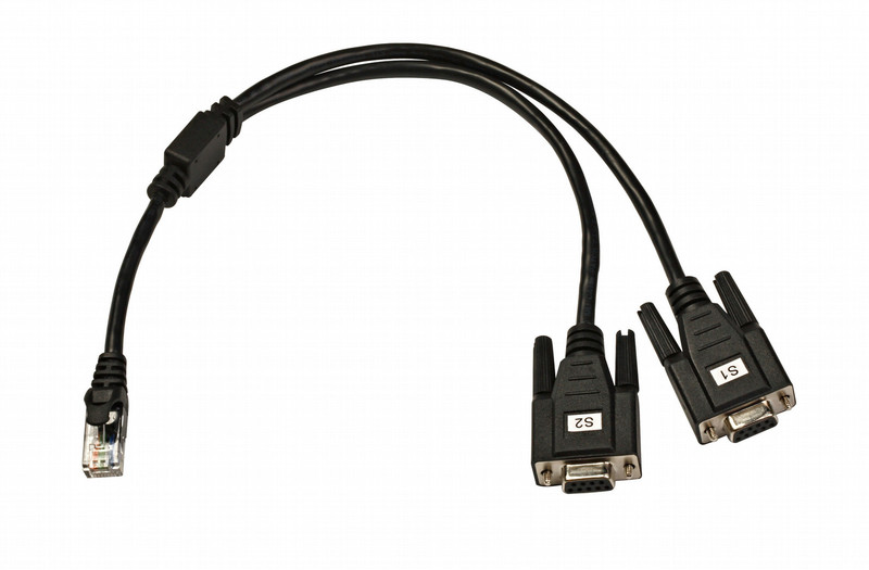 Avocent DB9-DUAL RJ45 2xDB-9 Black cable interface/gender adapter