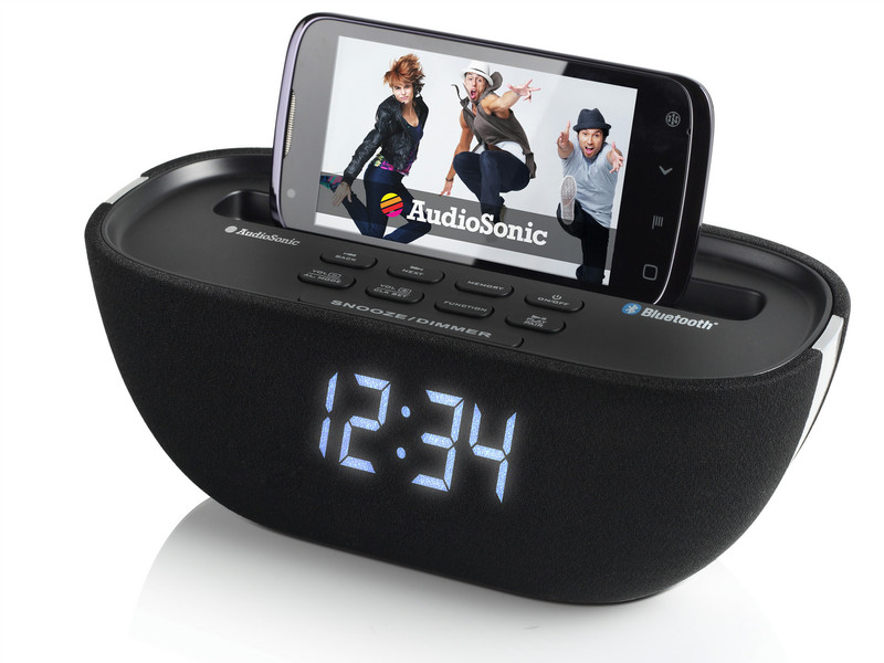 AudioSonic CL-1462 Clock Digital Black radio