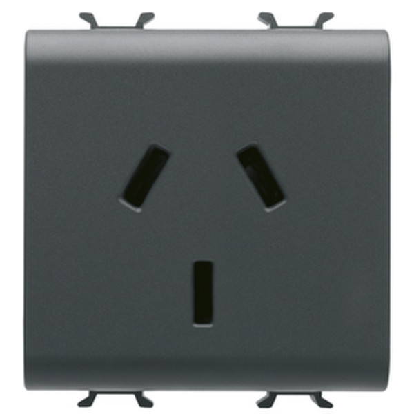Gewiss GW12306 AS/NZS 3112 Black socket-outlet