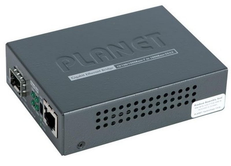 Planet GT-805A 1000Mbit/s Black network media converter