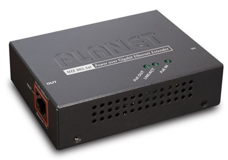 Planet POE-E201 Network transmitter & receiver Черный