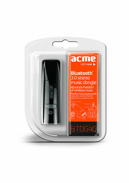 ACME BTDG40 3.5 mm 10m Black Bluetooth audio transmitter