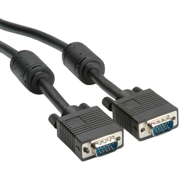 ROLINE High Quality VGA Cable + Ferrite + DDC, HD15, M/M 10 m VGA кабель