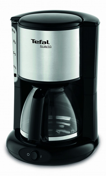 Tefal Subito Freestanding Semi-auto Drip coffee maker 1.25L 15cups Black,Stainless steel
