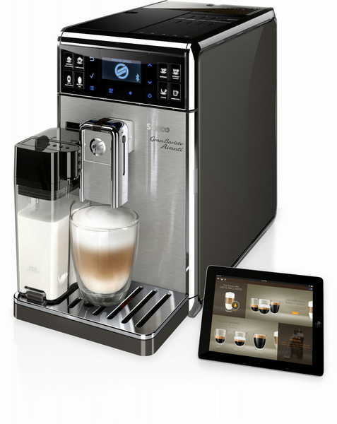 Philips Saeco HD8967/01 Отдельностоящий Полуавтомат Машина для эспрессо 1.7л 20чашек Нержавеющая сталь, Антрацитовый кофеварка