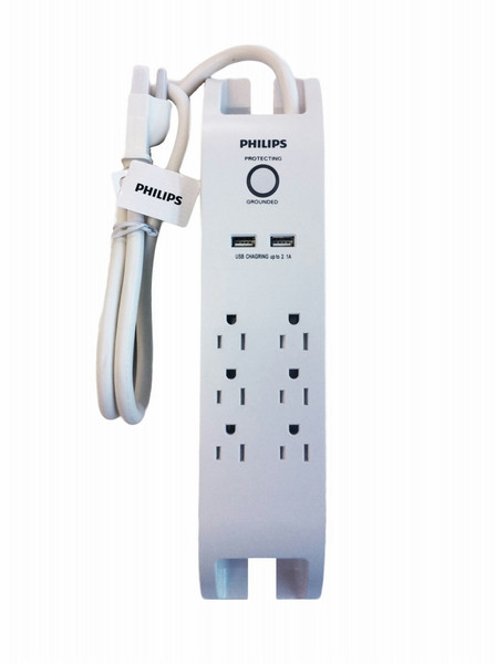 Philips SPP4068D/37 6AC outlet(s) 0.9m White surge protector