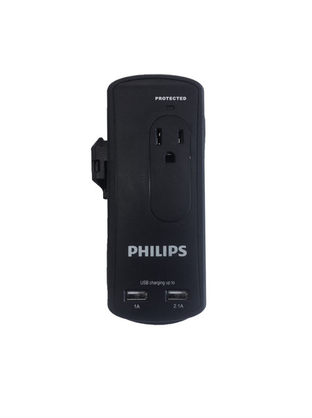 Philips SPP6020B/37 2AC outlet(s) 0.25m Black surge protector