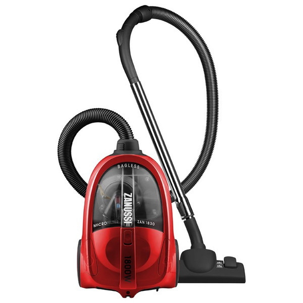 Zanussi ZAN1830 Cylinder vacuum cleaner 1800W Black,Red