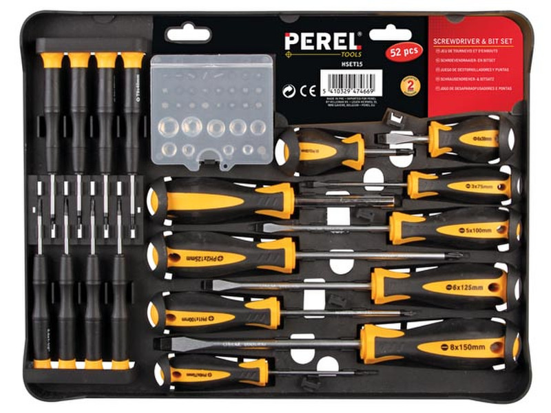 Perel HSET15 Set manual screwdriver/set