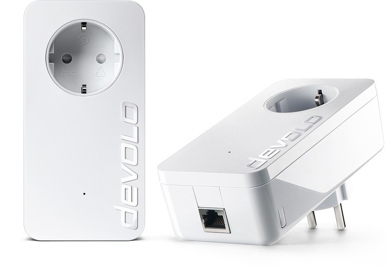Devolo dLAN 1200+ Starter Kit 1200Мбит/с Подключение Ethernet Белый 2шт PowerLine network adapter