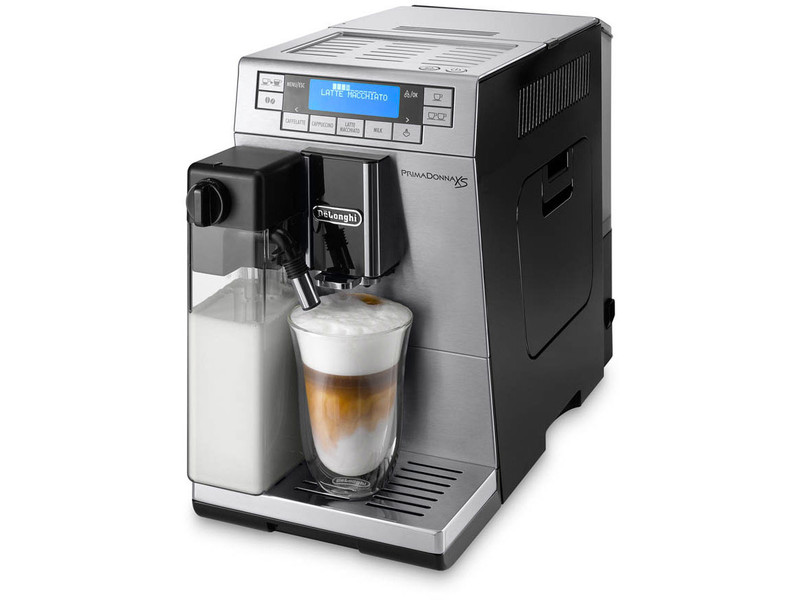 DeLonghi PrimaDonna XS ETAM 36.365.MB Отдельностоящий Автоматическая Espresso machine 1.3л Черный, Cеребряный