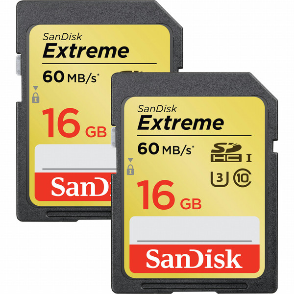 Sandisk Extreme SDHC 16GB 16GB SDHC UHS Class 10 memory card