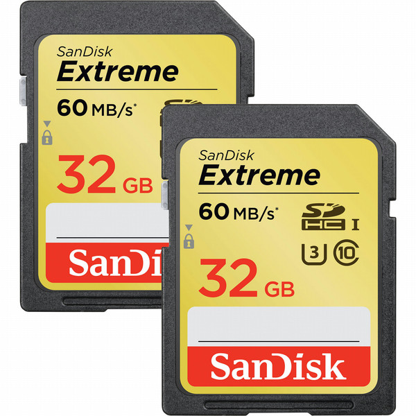 Sandisk Extreme 32GB SDHC UHS Class 10 memory card