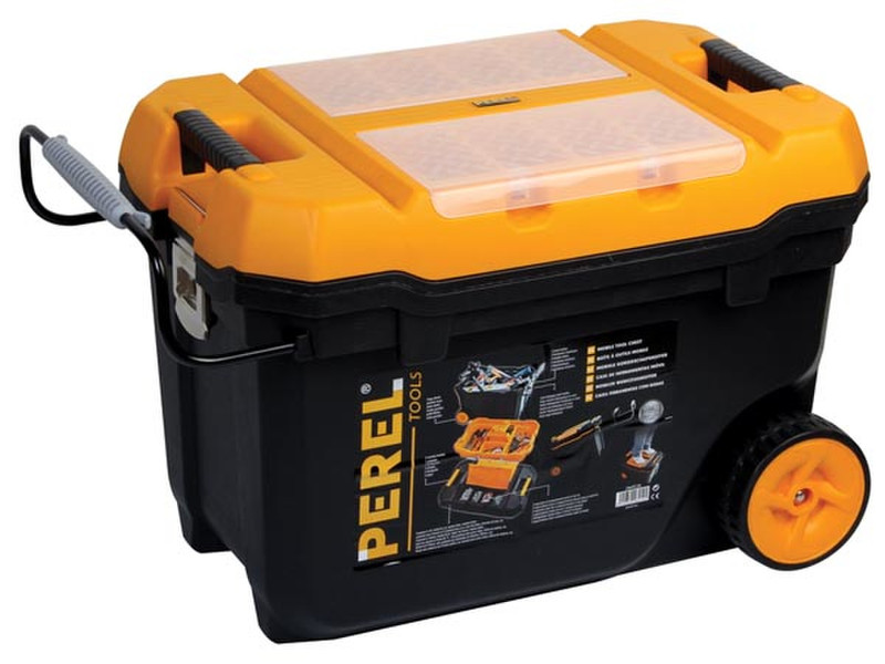Perel OMTC28 Polycarbonate,Rubber,Steel Black,Yellow tool box