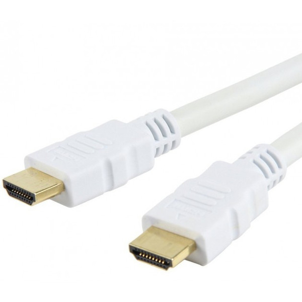 Techly 1m High Speed HDMI Cable with Ethernet A/A M/M White ICOC HDMI-4-010WH