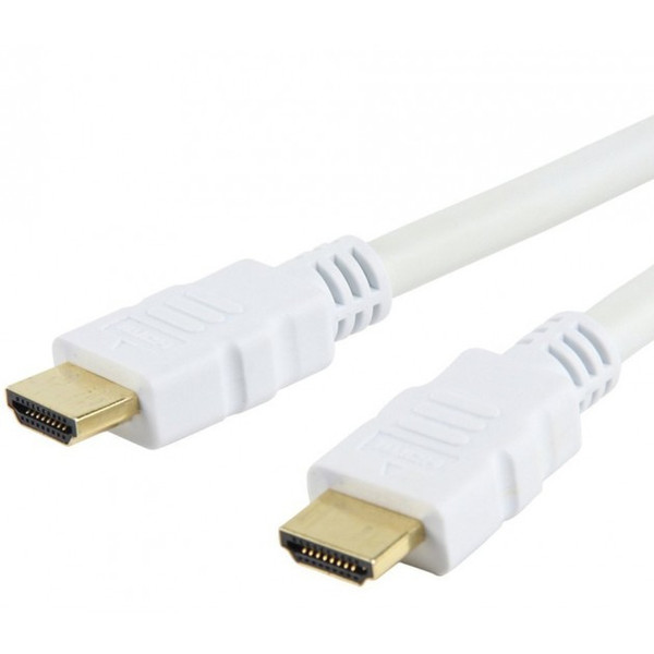 Techly 2m High Speed ​​HDMI Cable with Ethernet A/A M/M White ICOC HDMI-4-020WH