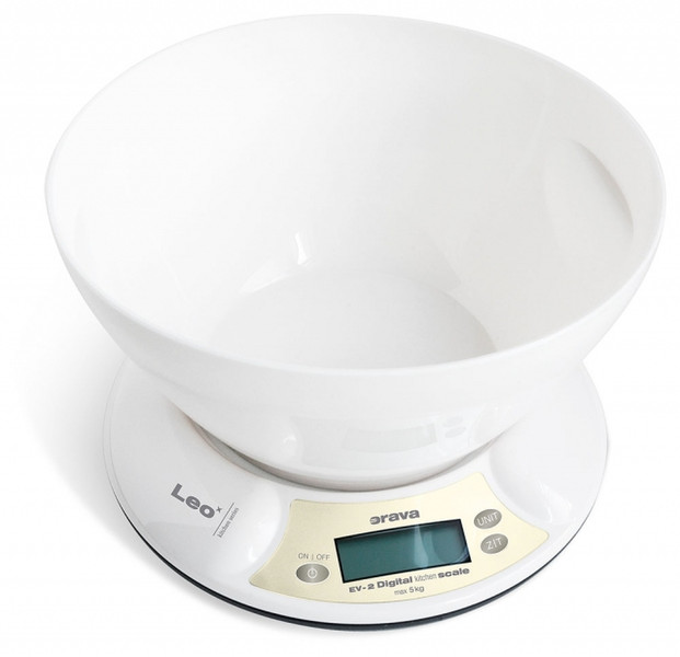 Orava EV-2 Electronic kitchen scale Белый кухонные весы