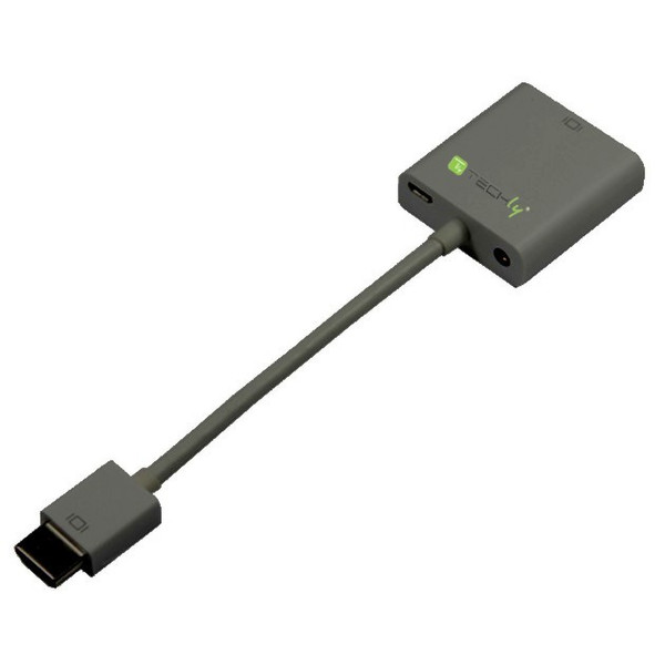 Techly HDMI - VGA+3.5mm+Micro USB B M/F HDMI VGA+3.5mm+Micro USB Schwarz