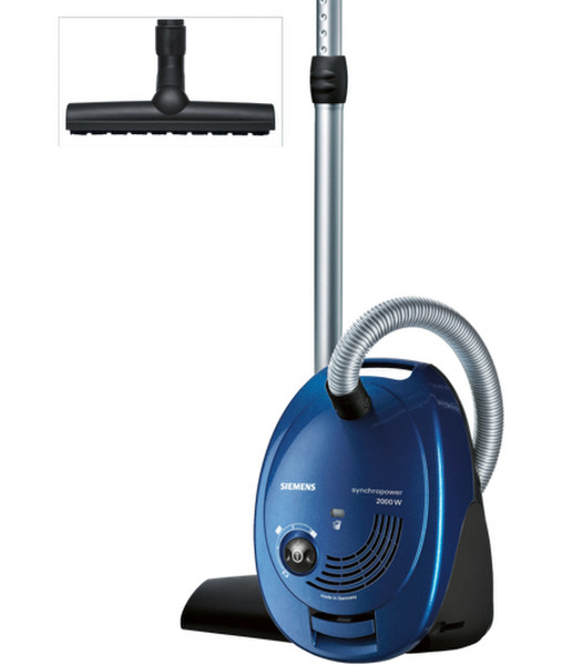 Siemens VS06G202CH Cylinder vacuum cleaner 4L 2000W Blue,Metallic vacuum