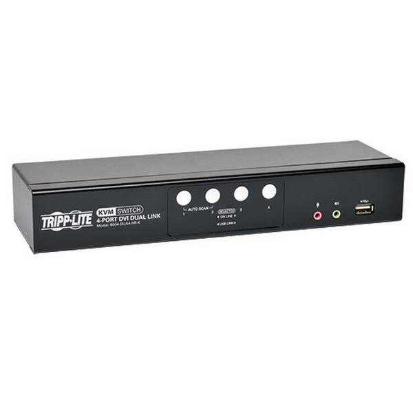 Tripp Lite 4-Port DVI Dual-Link / USB KVM Switch w/ Audio and Cables KVM switch