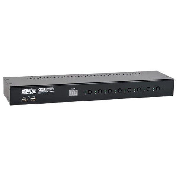 Tripp Lite 8-Port 1U Rack-Mount DVI / USB KVM Switch with Audio and 2-port USB Hub KVM switch