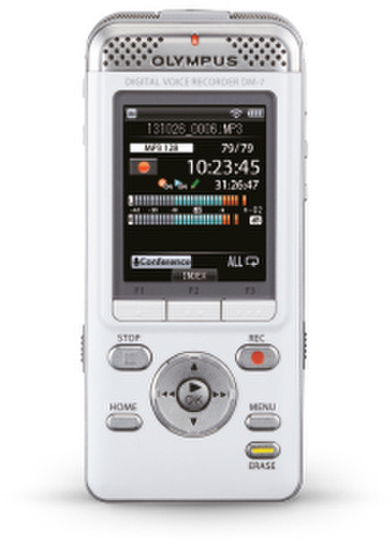 Olympus DM-7 Internal memory & flash card Белый диктофон