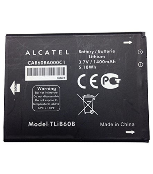 Alcatel GCAB60B0000C1 Lithium-Ion 1400mAh 3.7V Wiederaufladbare Batterie