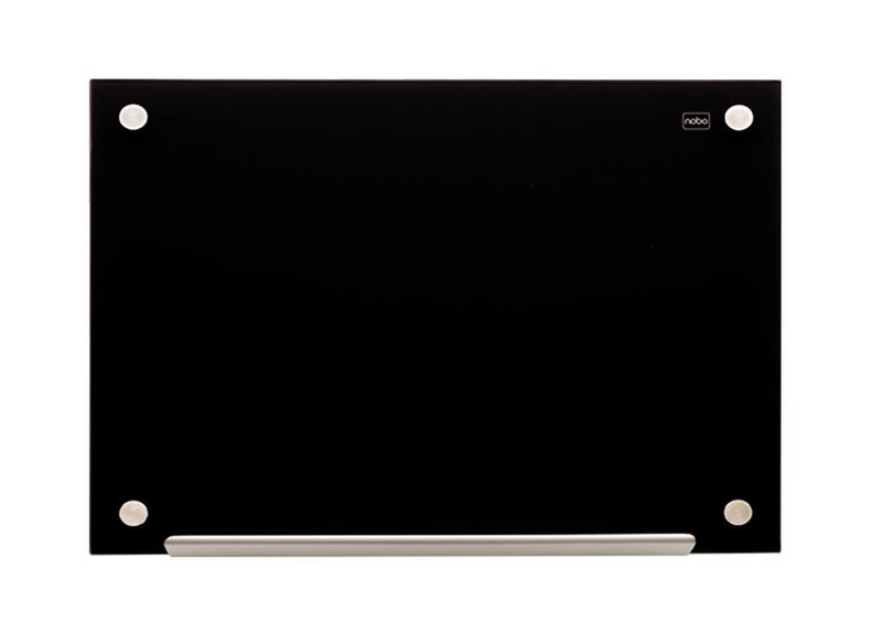 Nobo Diamond Magnetic Drywipe Glass Board Black 600x450mm