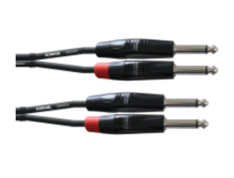 Cordial CIU 0.3 PP 0.3m 2 x 6.35mm 2 x 6.35mm Schwarz Audio-Kabel